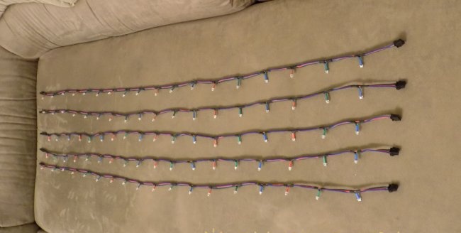 Volumetrische LED-Girlande für den Weihnachtsbaum