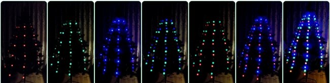 Volumetriska LED vītne Ziemassvētku eglītei