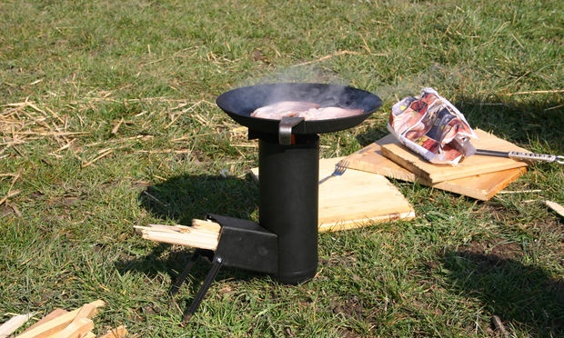 Camping rocket stove