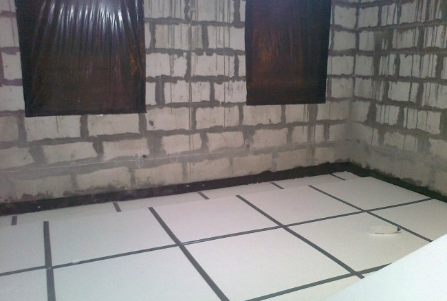 High-quality installation of water heated floors