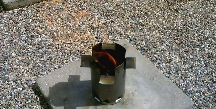Къмпинг печка от тенекия за 15 минути