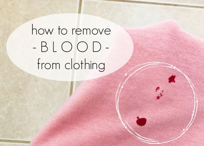 Come rimuovere il sangue dai vestiti