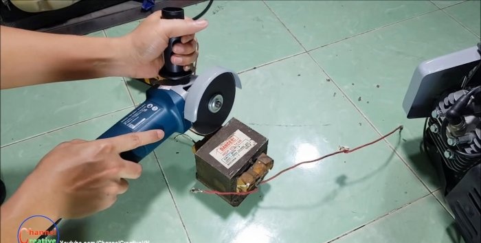 Welding machine made of four microwave ovens