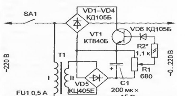 Interference-free autotransformer with electronic voltage regulation