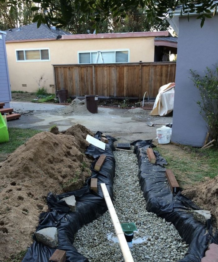 How to make a storm drainage system with a drainage well
