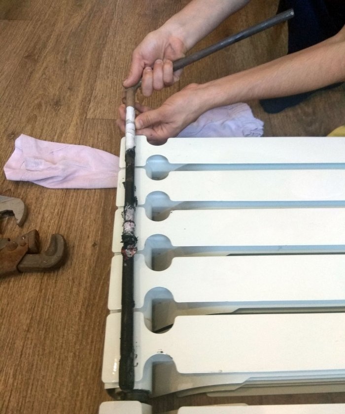 Replacement of radiators and individual sections in a private house
