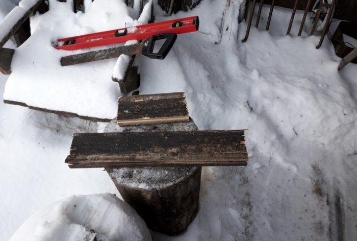 DIY koka sniega lāpsta