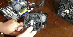Lubrication ng isang computer cooler na walang maintenance