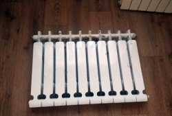 Replacement of radiators and individual sections in a private house