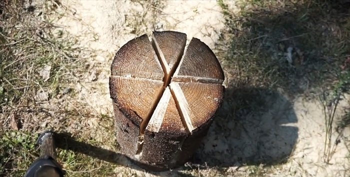 Tre muligheder for at lave et finsk stearinlys fra en træstamme