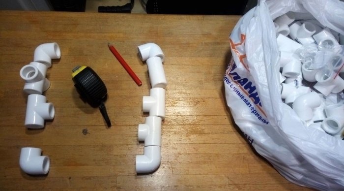 How to make a shoe dryer from plastic pipes