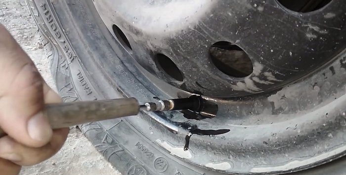 Utskifting av ventilen på 20 sekunder uten å ta av hjulet