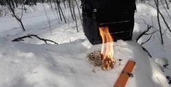 Feuerstein aus leeren Feuerzeugen