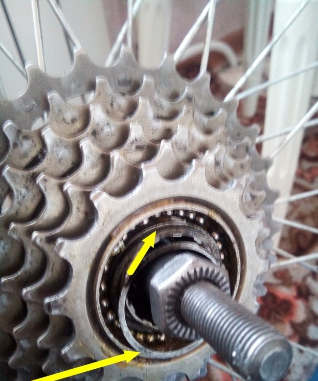 Disassembly, maintenance and assembly of the rear hub and ratchet of the bicycle wheel