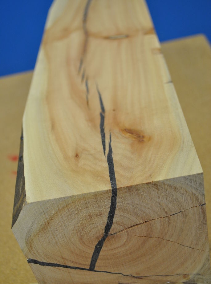 Repairing cracks in wood