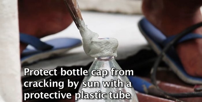 איך להכין מנורה סולארית מבקבוק