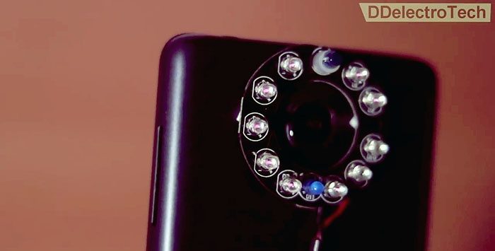 Dispositivo de visão noturna DIY de um telefone celular