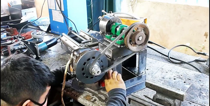Working design of a homemade lathe