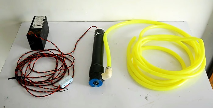 Homemade 12V submersible pump for irrigation