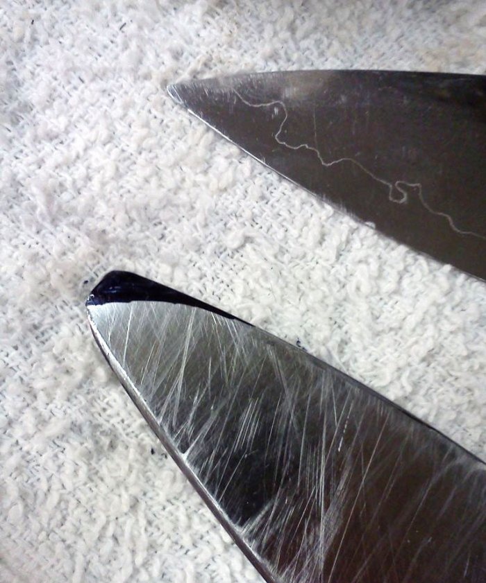 Cum să reparați un cuțit de bucătărie cu vârful spart