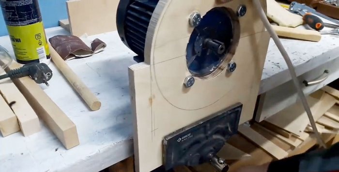 Labai paprasta šlifavimo mašina, pagaminta iš turimų medžiagų