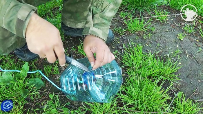 Kaip gaudyti žuvį su plastikiniu buteliu