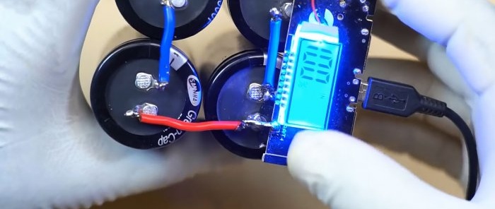 DIY power banka se super kondenzátory