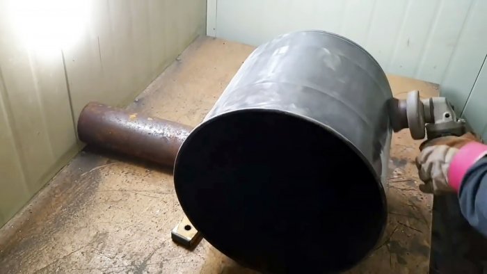 How to make a top-loading oven from a metal tank
