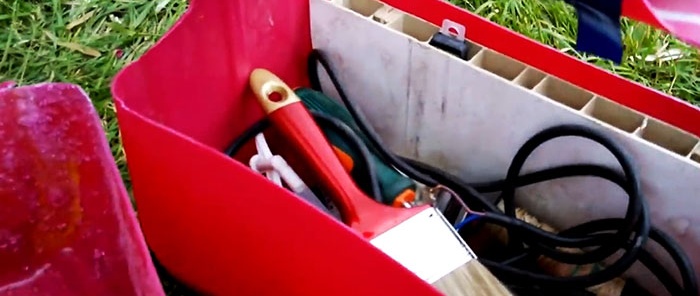 Toller Werkzeugkasten aus einem Kunststoffkanister