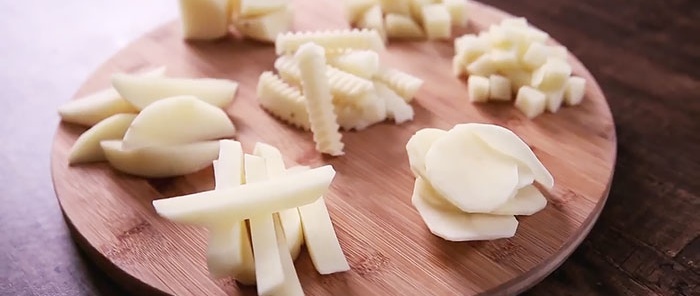 7 maneiras de cortar batatas lindamente para qualquer prato