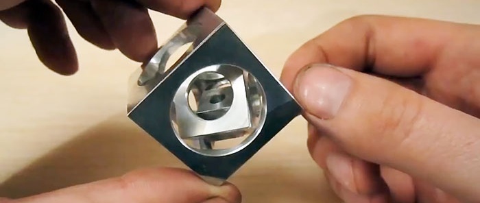 How to make a cube within a cube on a lathe