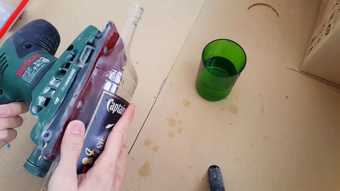 Como cortar uma garrafa longitudinalmente
