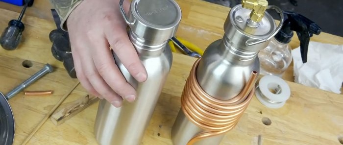 Do-it-yourself camping desalination maker
