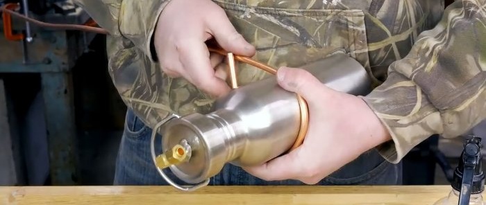 Do-it-yourself camping desalination maker