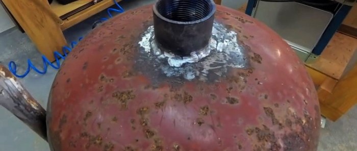 How to make a sandblaster from a gas cylinder