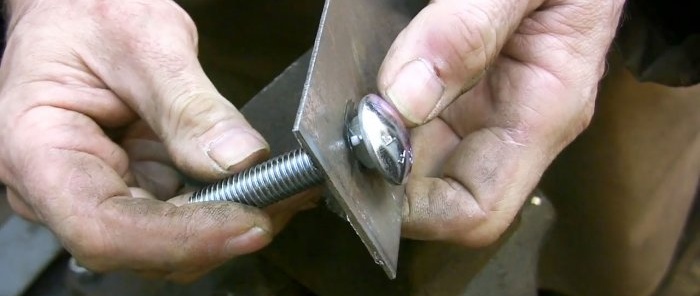 An easy way to make a square hole in sheet metal