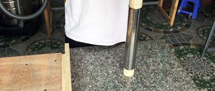 Mesin pengamplasan dan penentukuran dram buatan sendiri untuk kayu