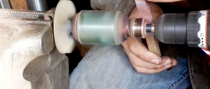 How to grind a power tool armature commutator without a lathe