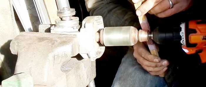 How to grind a power tool armature commutator without a lathe