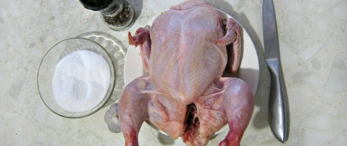 Matlaging av saftig kyllingrull med hvitløk