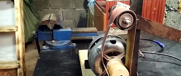 De eenvoudigste slijpmachine zonder draaibank van een wasmachinemotor