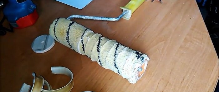 Hogyan készítsünk texturált hengert a bambusz utánzására gitt segítségével