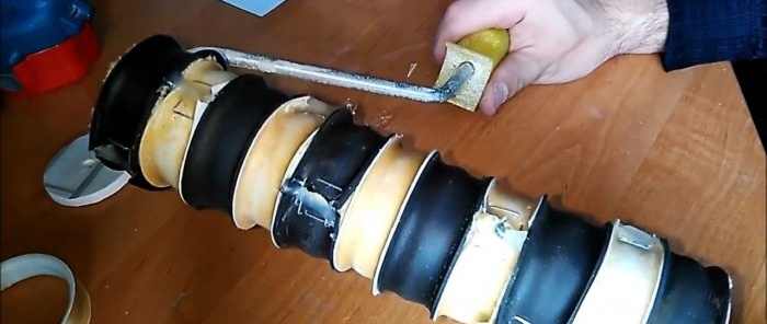 كيفية صنع أسطوانة مزخرفة لتقليد الخيزران باستخدام المعجون
