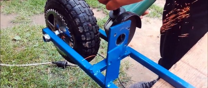 How to make an electric scooter driven by a car generator