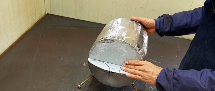 Ako vyrobiť táborovú pec z balóna