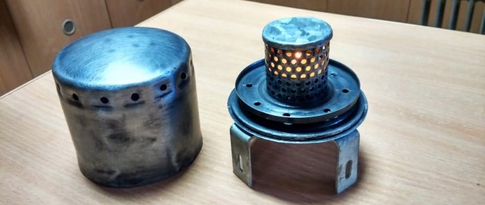Cómo hacer un mini calentador turístico con un filtro de aceite.