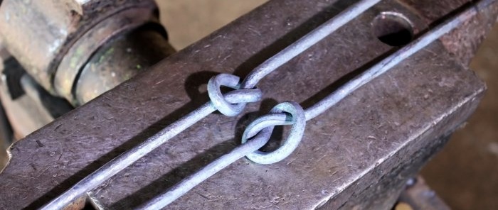 How to tie a steel rod into a knot