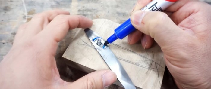 How to make a folding pocket knife from broken scissors