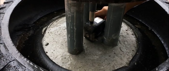 Comment fabriquer une fontaine de jardin à trois niveaux avec de vieux pneus