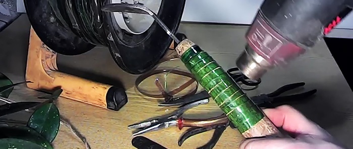 We repair and make new tool handles from PET bottles